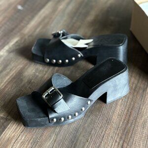 Mango brand new Studded leather sandals size 6.5